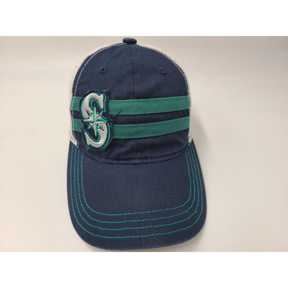 Seattle Mariners Aquafina Mesh Trucker Adjustable‎ (Fits Small) Hat Cap MLB Blue
